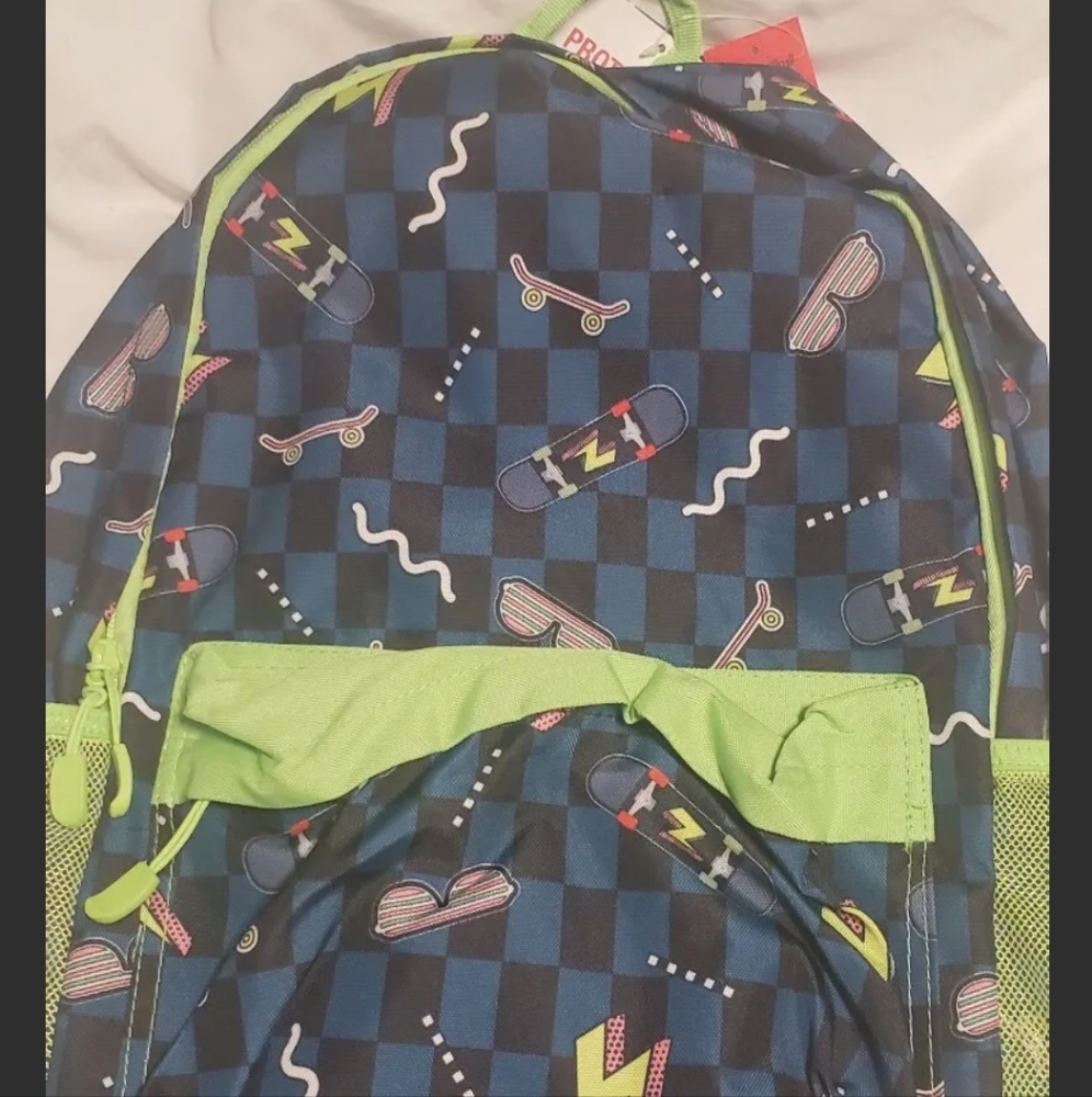 Staples Paxton 16" Backpack, Skateboard Pattern, 4.72"W x 16.14"H x 11.81"D